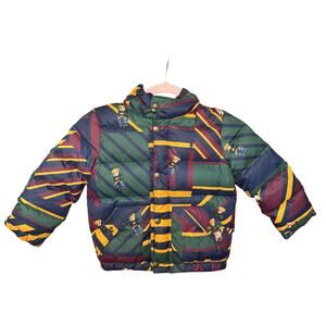 Polo Ralph Lauren Teddy Polo Bear Puffer Coat Sz 4T Toddler Boys Removable Hood